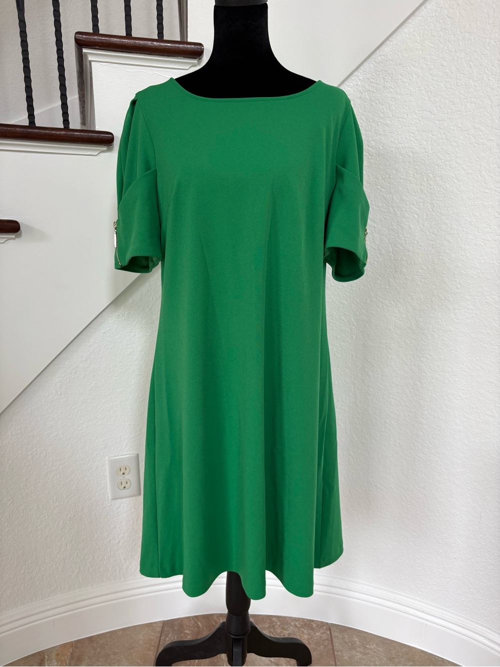 Joseph Ribkoff Kelly Green Short Sleeve Midi Dress